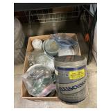 Box Lot With Glassware, Coleman Lantern Base,
