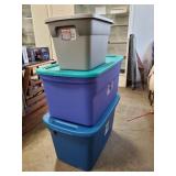 (3) Plastic Storage Containers w/ Lids