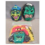 (2) Vintage Halloween Masks & (1) Vintage