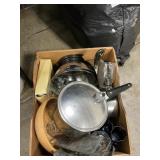 Box Lot With Assorted Cookware, Electric
