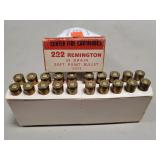 (20) Rounds 222 Remington Ammo