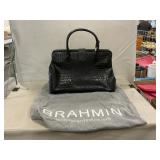 Brahmin Embossed Leather Large Satchel Bag With