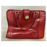 Vintage Brahmin Leather Satchel-Style Handbag