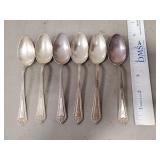 (6) Vintage Sterling Silver Navarre Spoons