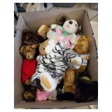Box Lot Of Assorted Plush Stuffed Animals