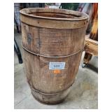 (1) Vintage Wooden Nail Barrel (17" Tall)