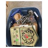 Box Lot With jewelry/Display Box, Home Decor,