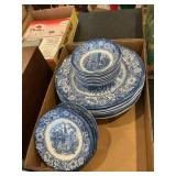 Liberty Blue Colonial Scenes Dinnerware
