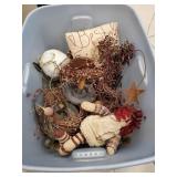Box Lot Of Assorted Country Decorations, Plush