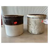 (2) Stoneware Crocks
