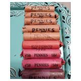 (9) Rolls Of U.S. Pennies (1964, 1965, 1966, 1970