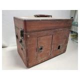 Vintage Portable Electrocarxiograph Wooden Box
