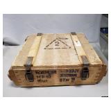 Vintage Wooden Military Ammo Crate (19"ï¿½14"ï¿½6.5")