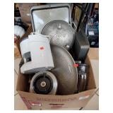 Box Lot Of Assorted Kitchen Items & More
