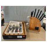 Flatware, Knife Block With Timer & Shakers,