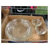 (4) Pyrex Pie Plates, Pudding Cups