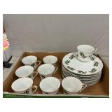 (8) Vintage Holly Luncheon Sets