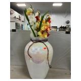 American Hand Blown Vase With Faux Flowers