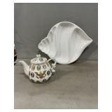 Seashell Divided Dish, 1966 Presidential Teapot