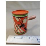 (1) Vintage Halloween Tin Lithograph Shaker