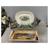 Knowles Fish Platter, Porcelains n Eagle, Duck