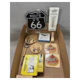 Advertising, Beer Coasters, Bulbs, Pladtic Clips