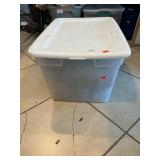 Storage Tote With Vintage Bottles & Jars