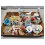 Tray Of Assorted Figurines Including Musical