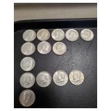 (14) Assorted U.S. Silver Kennedy Half Dollar