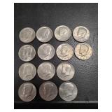(14) U.S. Kennedy Half Dollar Coins