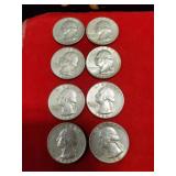 (8) U.S. Silver Quarters