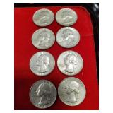 (8) U.S. Silver Quarters