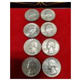 (8) U.S. Silver Quarters