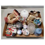 Tray Of Assorted Figurines Including Musical