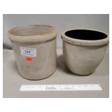 (2) Vintage Stoneware Crocks