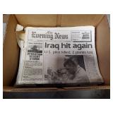 Box Lot Of Assorted Vintage Newspapers, Looney