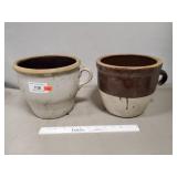 (2) Vintage Stoneware Crocks
