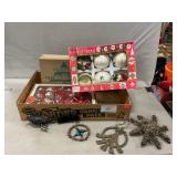 Vintage Glass Christmas Ornaments, Tinsel