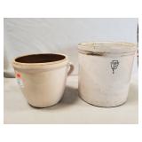 (2) Vintage Stoneware Crocks