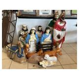 12 Piece Nativity Blow Mold Collection; Appears