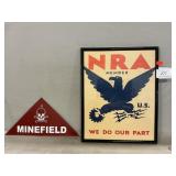 Minefield, NRA Member Signs