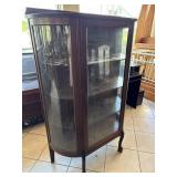 Larkin Co Curved Glass Display Cabinet