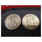 (2) U.S. Silver Half Dollar Coins