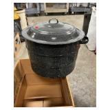 Box Lot With Enamelware Canners