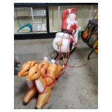 Christmas Blow Mold, Includes Santa, Sleigh & Two