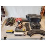 Box Lot Of Assorted Slot Car Track, HO Scale