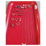 Tray Of Assorted Sterling Silver/925 Jewelry