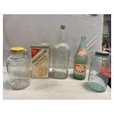 Vintage Bottles, Saltine Can