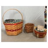 (3) Longaberger Baskets