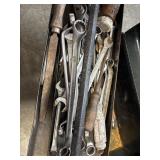 Metal Tool Box with Assorted Wrenches